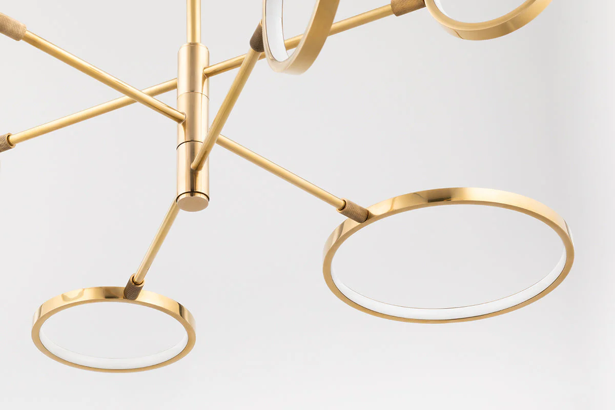 Saturn Modern Brass Chandelier - Image 3