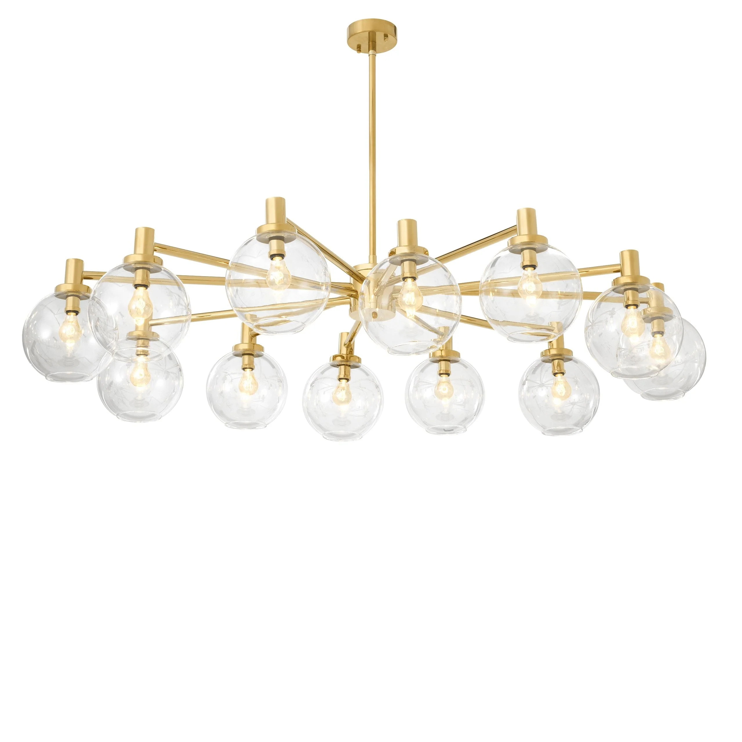 Selva Modern Glass Chandelier - [Gold] - Image 2