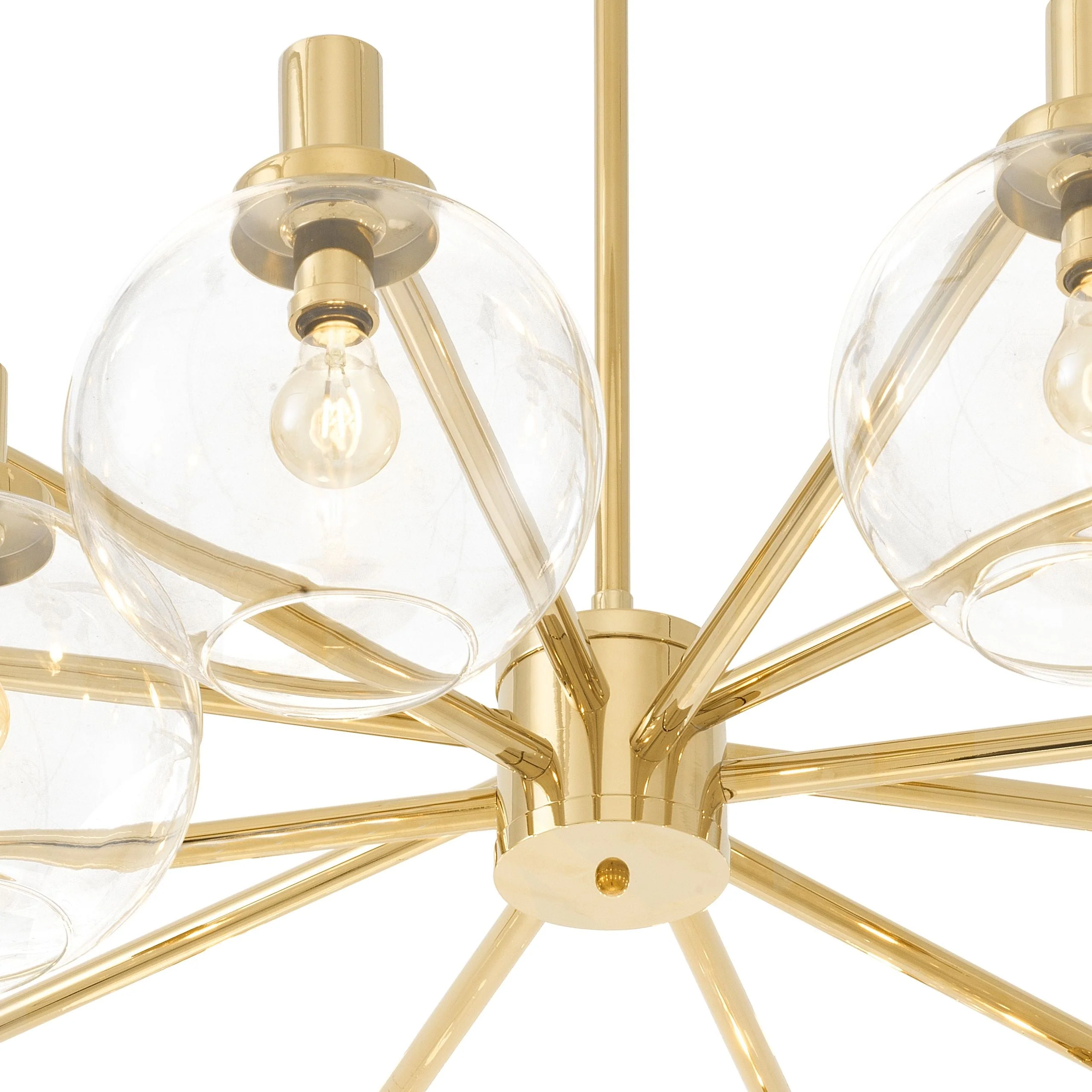 Selva Modern Glass Chandelier - [Gold] - Image 3