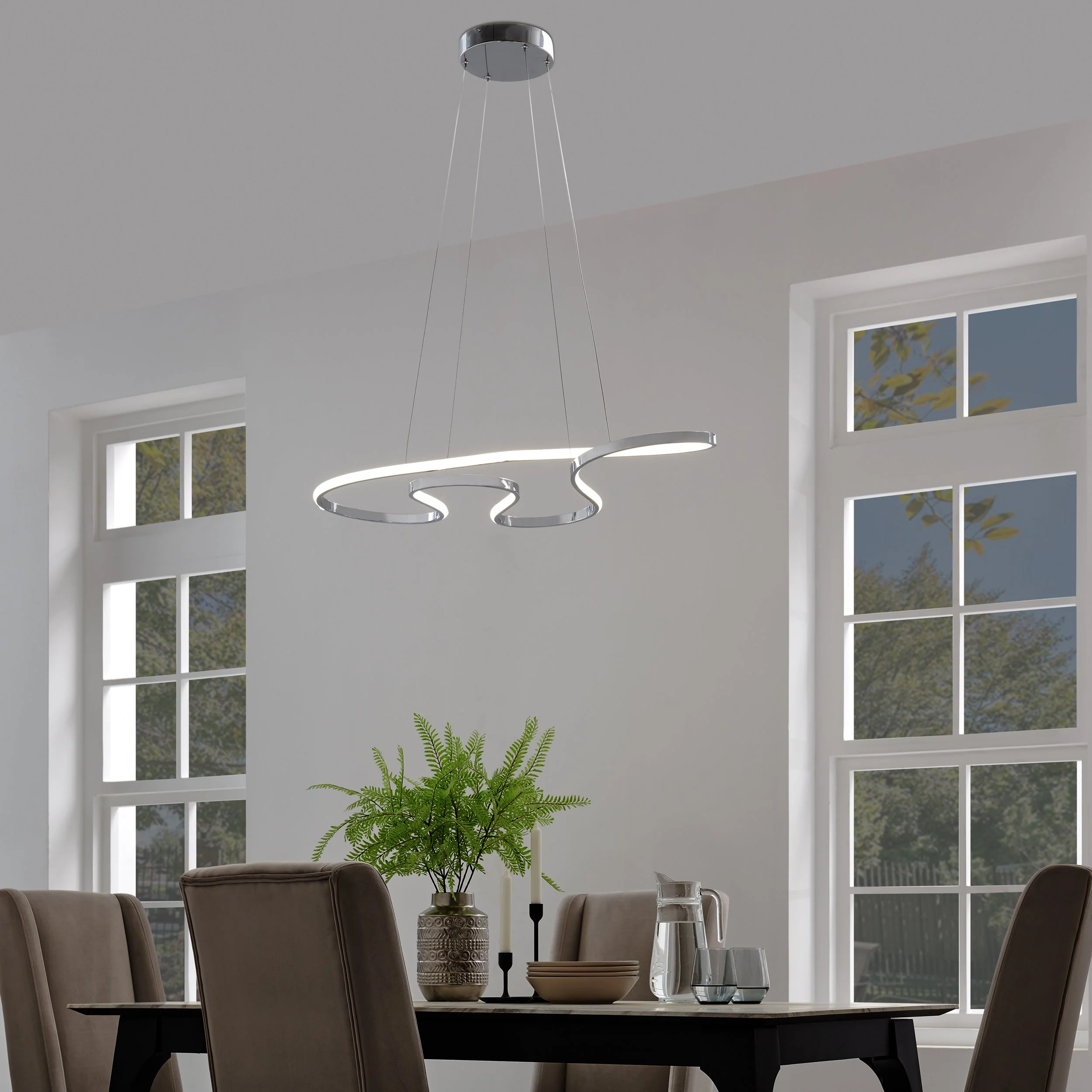 Shanghai LED Adjustable Chandelier // Chrome - Image 2