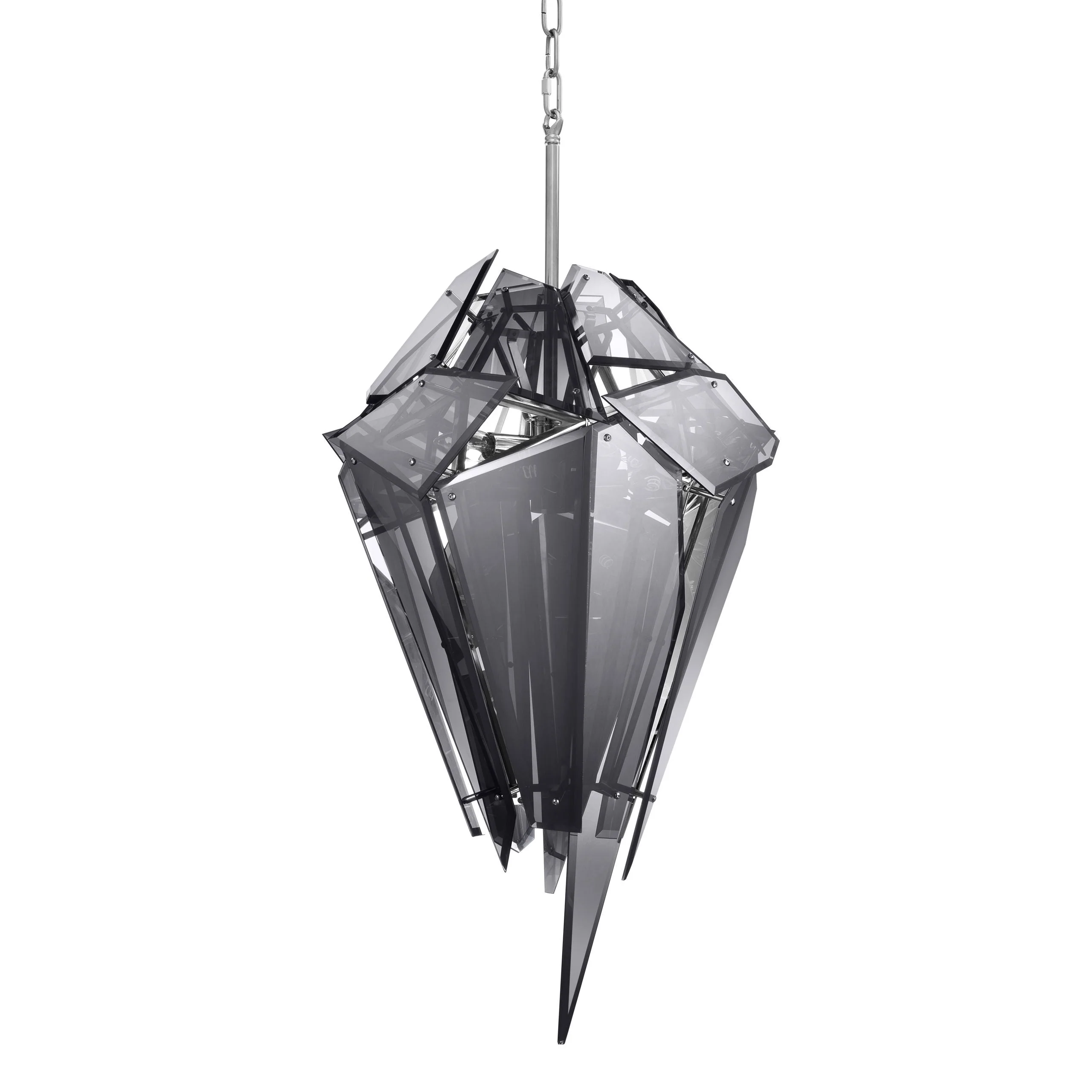 Shard Modern Glass Chandelier - [Nickel/Gold] - Image 2