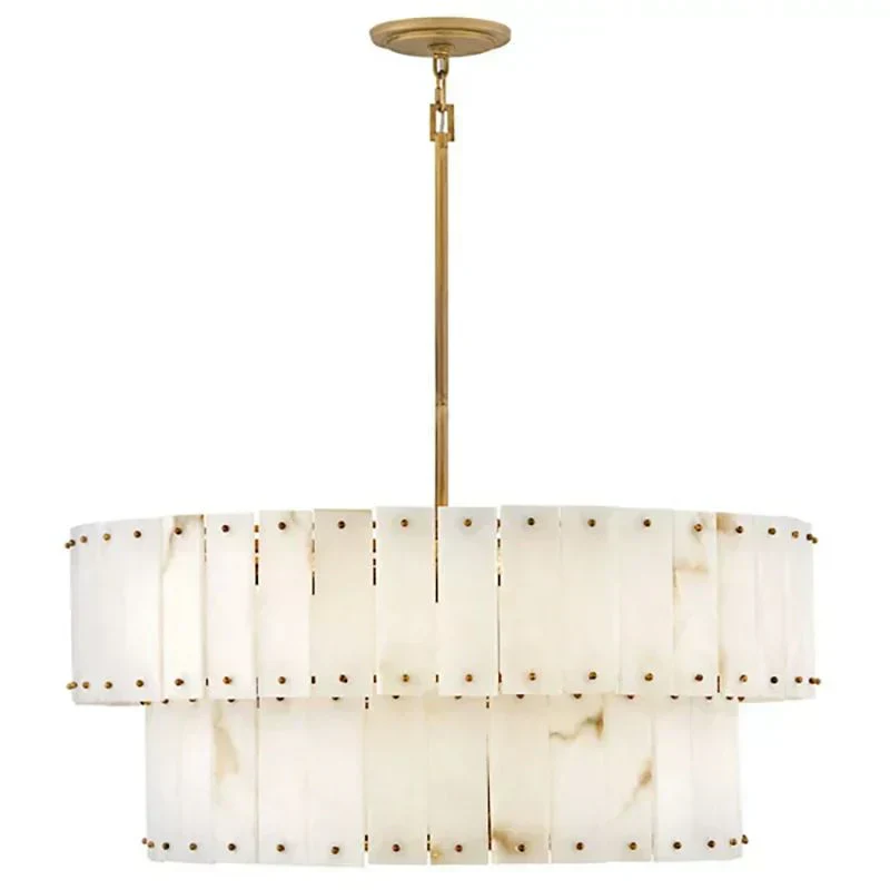 Simona Alabaster Drum 2-Tier Chandelier - Image 6