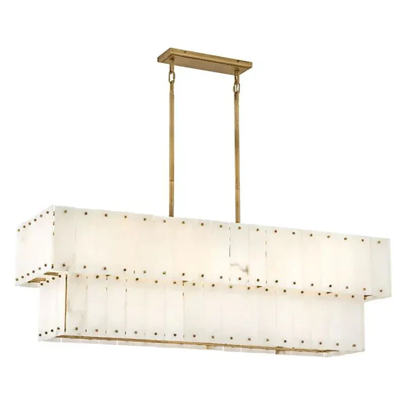 Simona Alabaster Linear 2-Tier Chandelier - Image 7