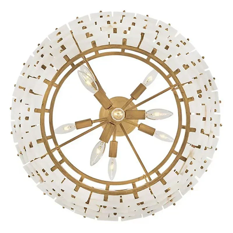 Simona Alabaster Round 4-Tier Chandelier - Image 8