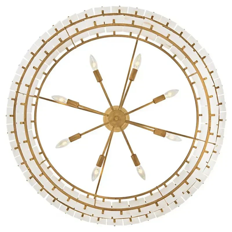 Simona Alabaster Round 2-Tier Chandelier 17.5"D 24"D - Image 17