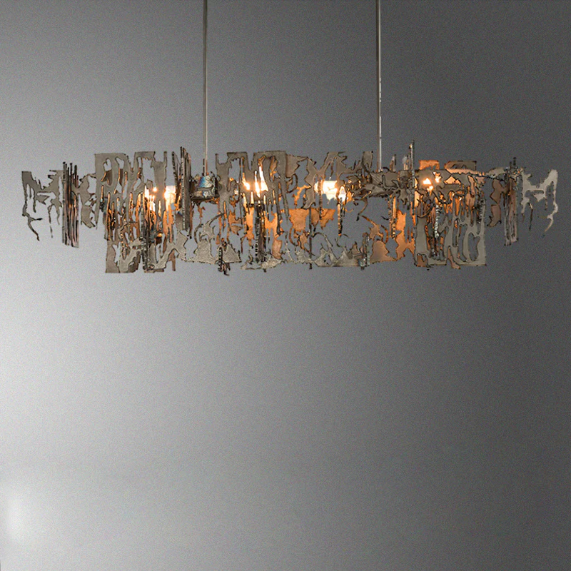 Simple Artistic Metal Dining Table Chandelier - Image 6