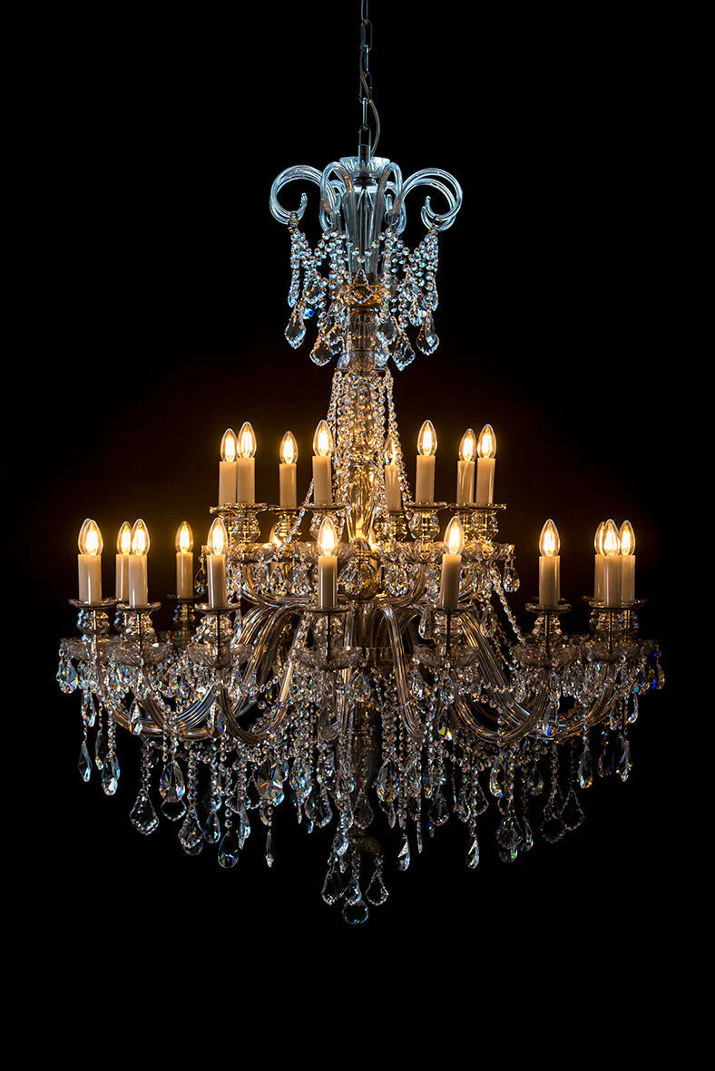 Smoke Grey 24-Light Crystal Chandelier - Glass LPS - Image 2