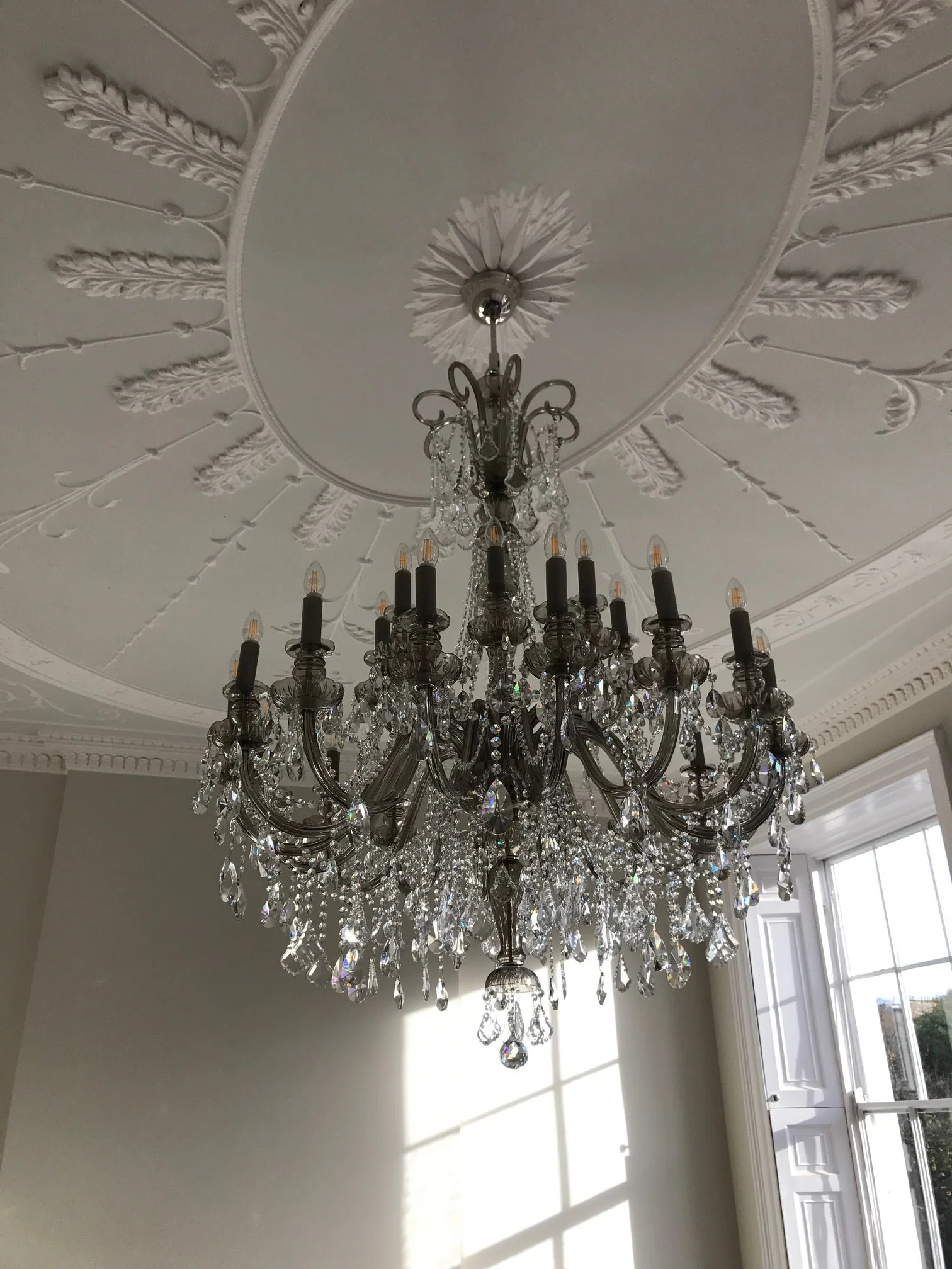Smoke Grey 24-Light Crystal Chandelier - Glass LPS - Image 3
