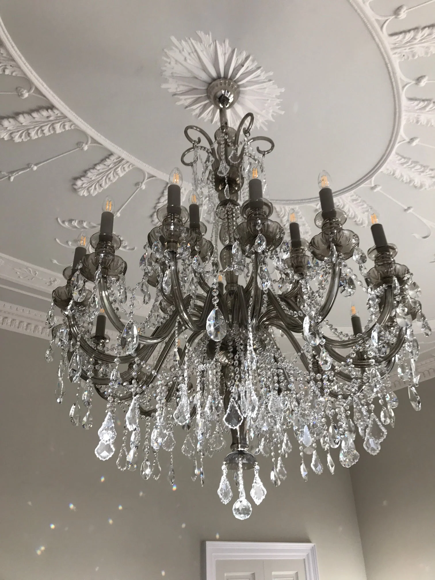Smoke Grey 24-Light Crystal Chandelier - Glass LPS - Image 4