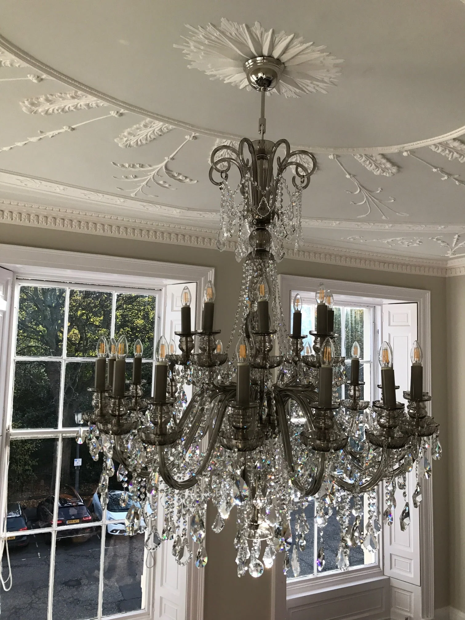 Smoke Grey 24-Light Crystal Chandelier - Glass LPS - Image 5