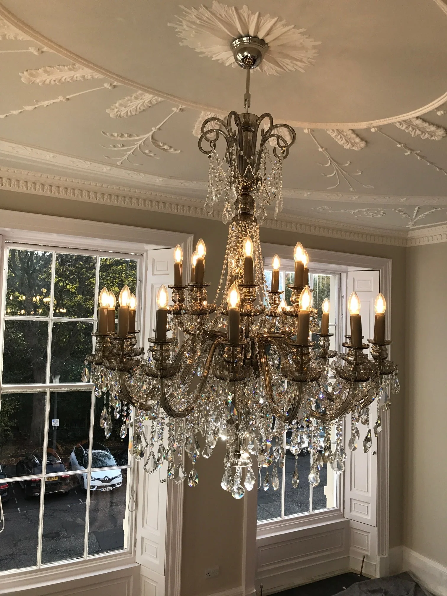 Smoke Grey 24-Light Crystal Chandelier - Glass LPS - Image 6