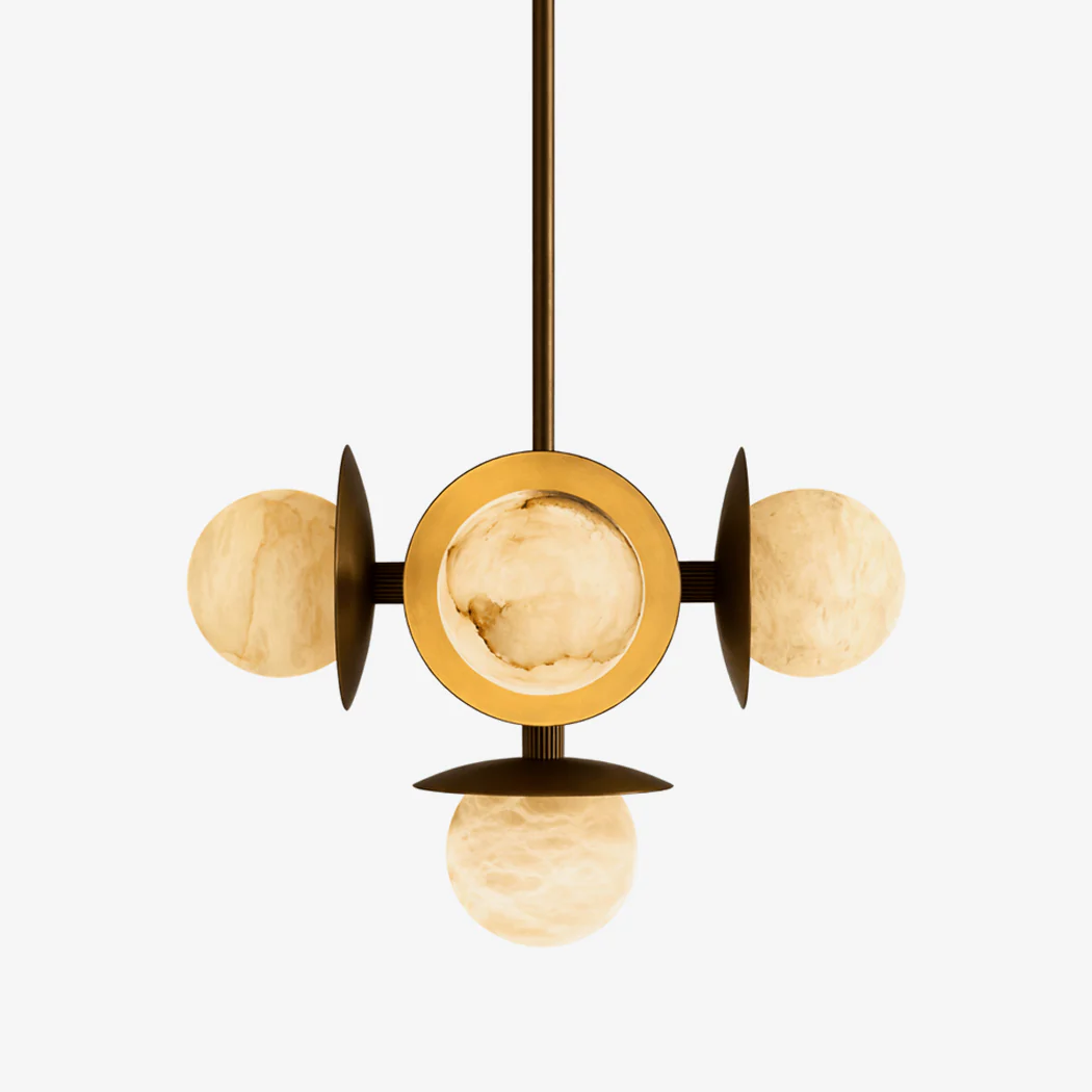 Snowflake Alabaster Orb Chandelier - Image 2