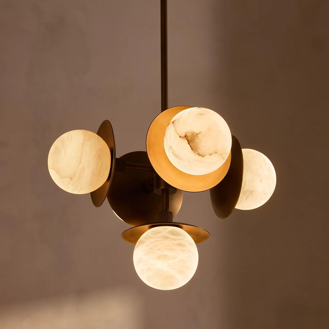 Snowflake Alabaster Orb Chandelier - Image 3