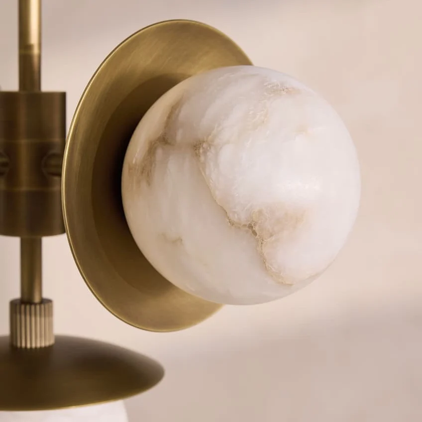 Snowflake Alabaster Orb Chandelier - Image 6