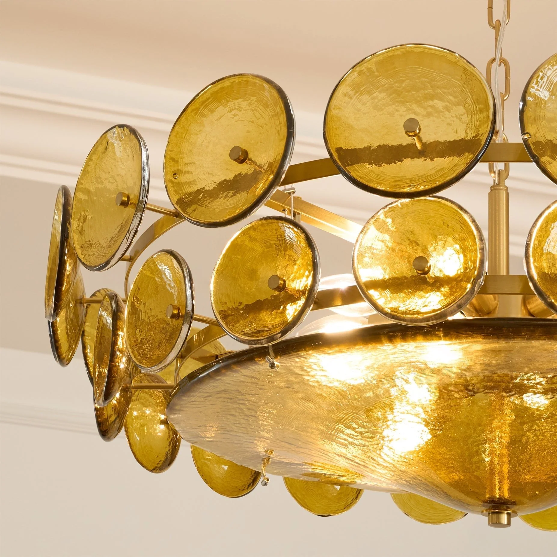 Solaris Disc Murano Chandelier - Image 15