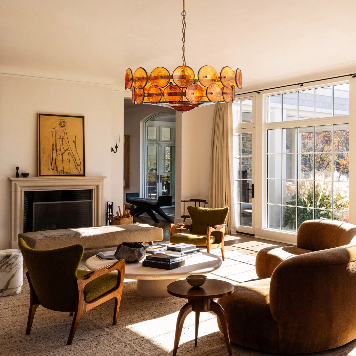 Solaris Disc Murano Chandelier - Image 26