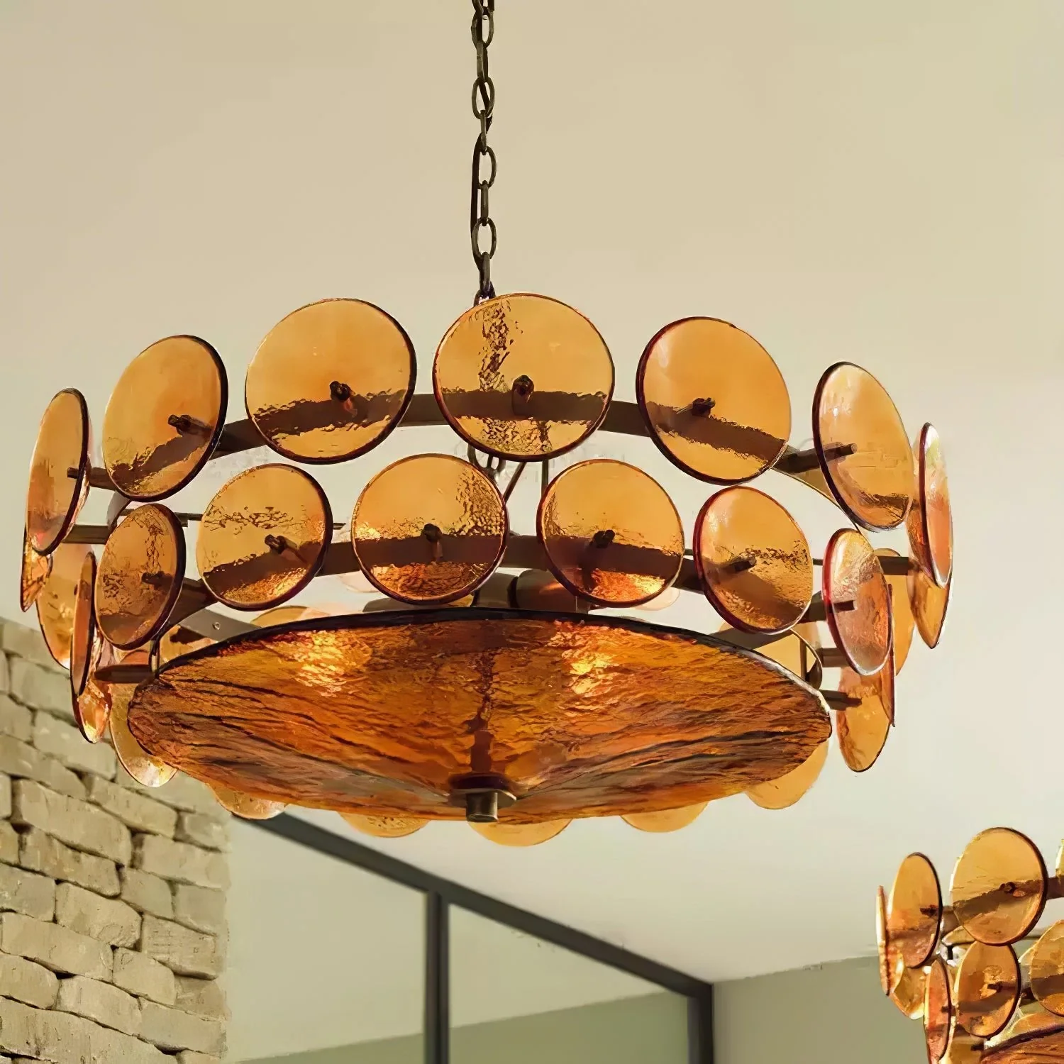 Solaris Disc Murano Chandelier - Image 30