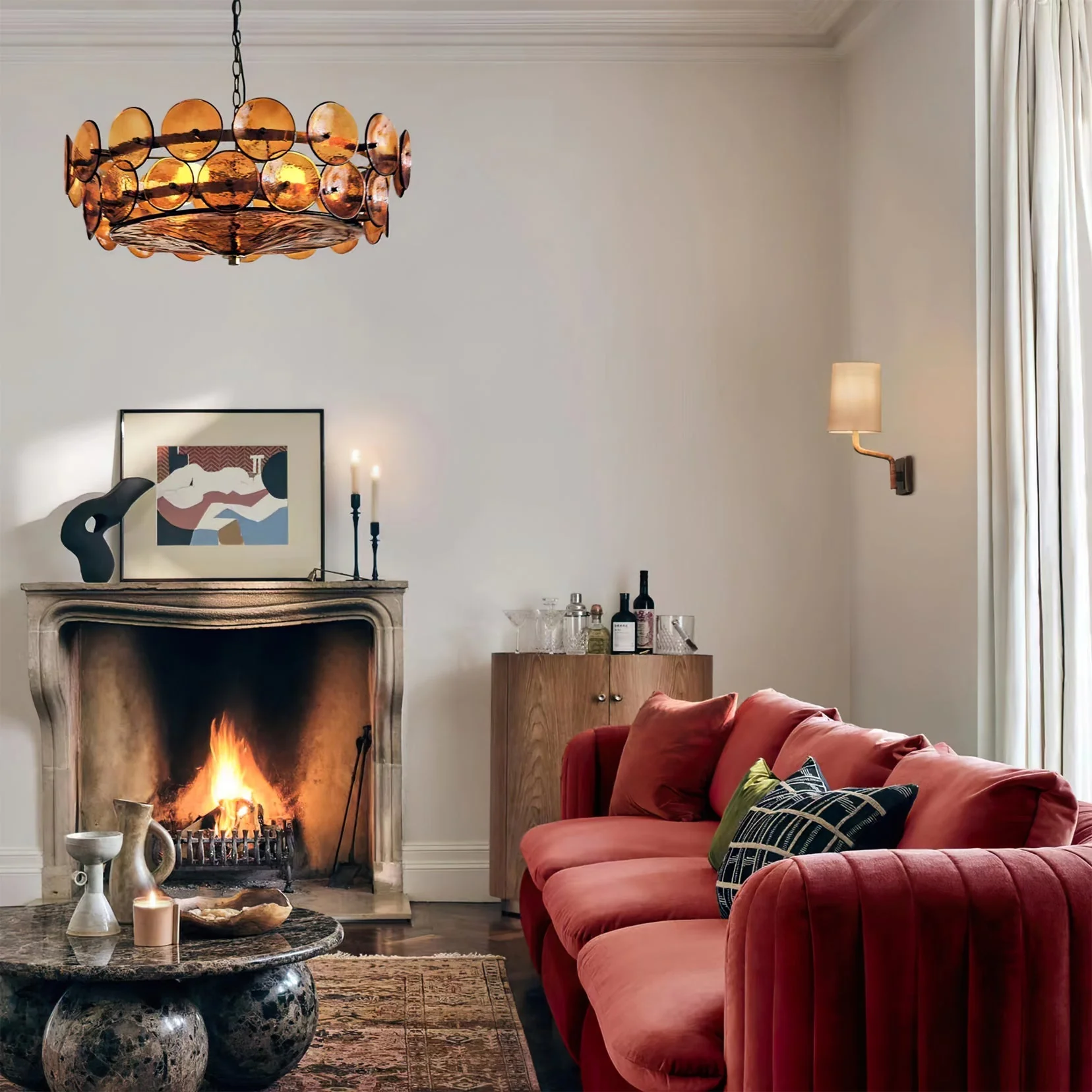 Solaris Disc Murano Chandelier - Image 33