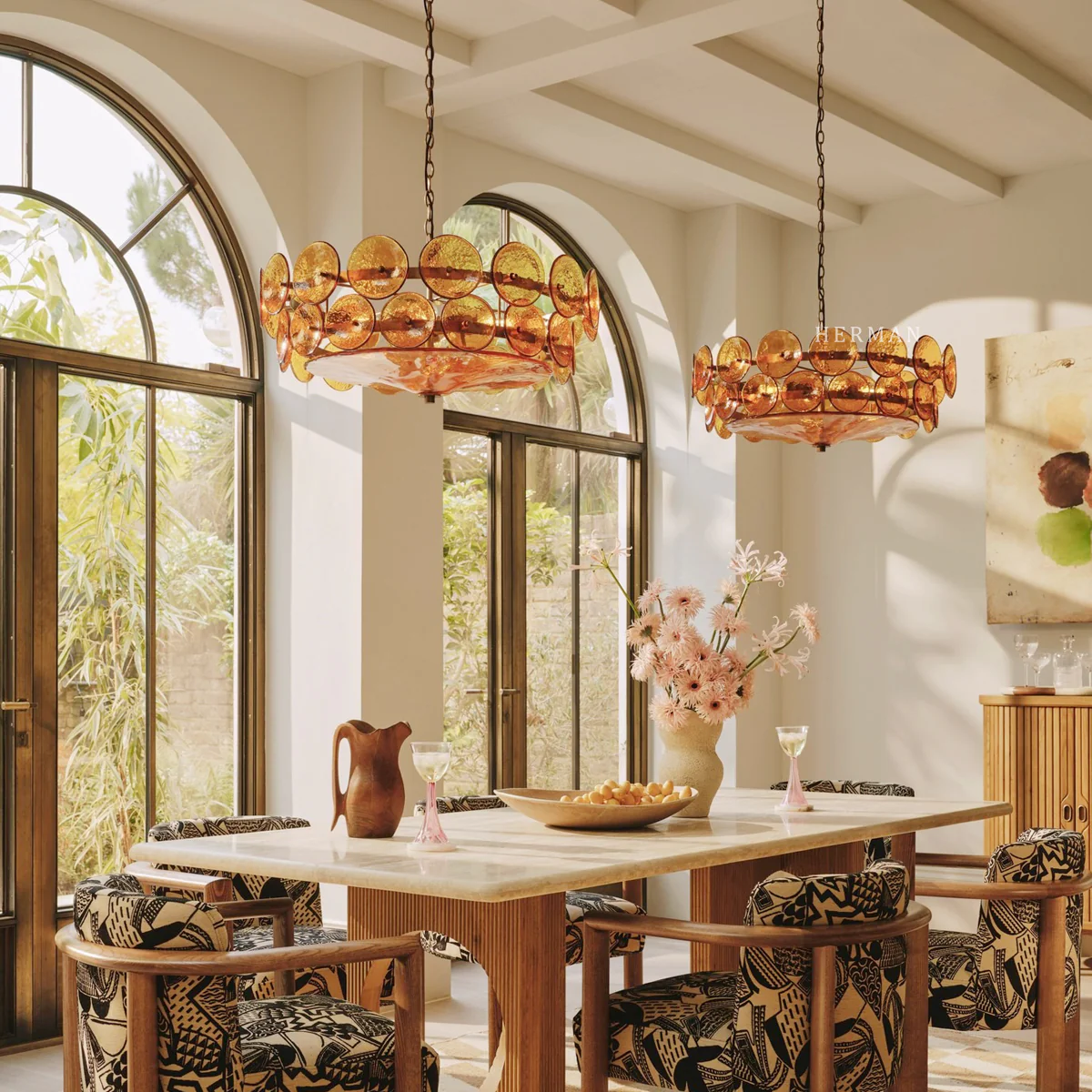 Solaris Disc Murano Chandelier - Image 48