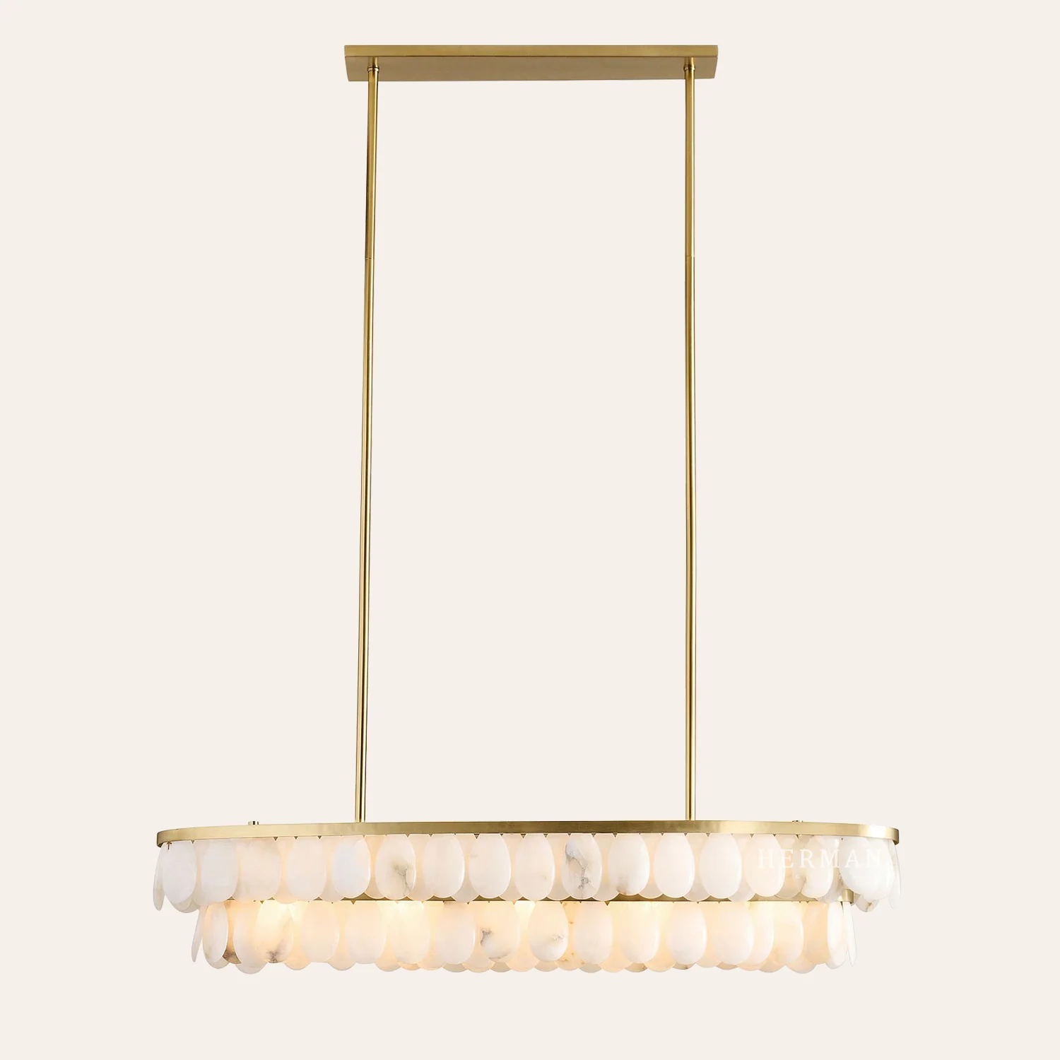 Solene Alabaster Linear Chandelier 45" - Image 6