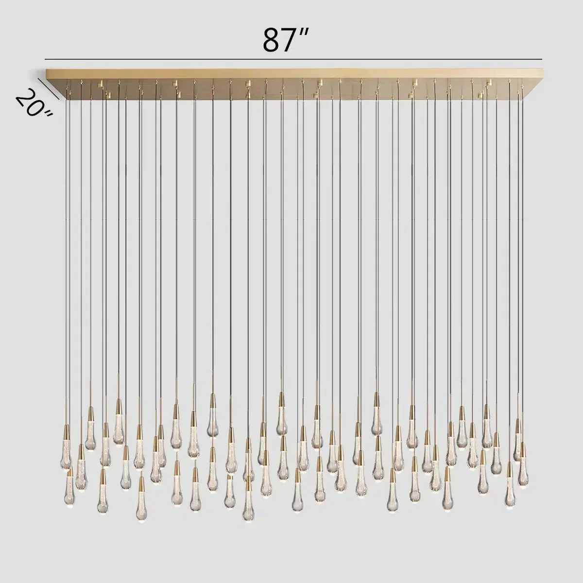 Soltaire Linear Chandelier 37" 50" 60" 70" 87" 120" - Image 20
