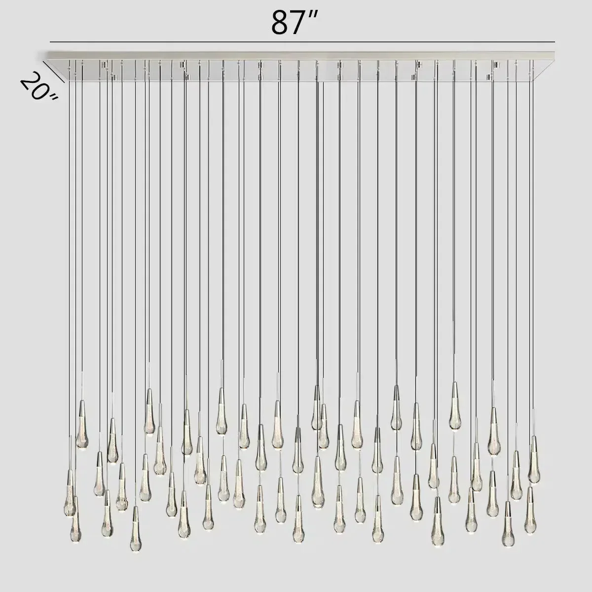 Soltaire Linear Chandelier 37" 50" 60" 70" 87" 120" - Image 22
