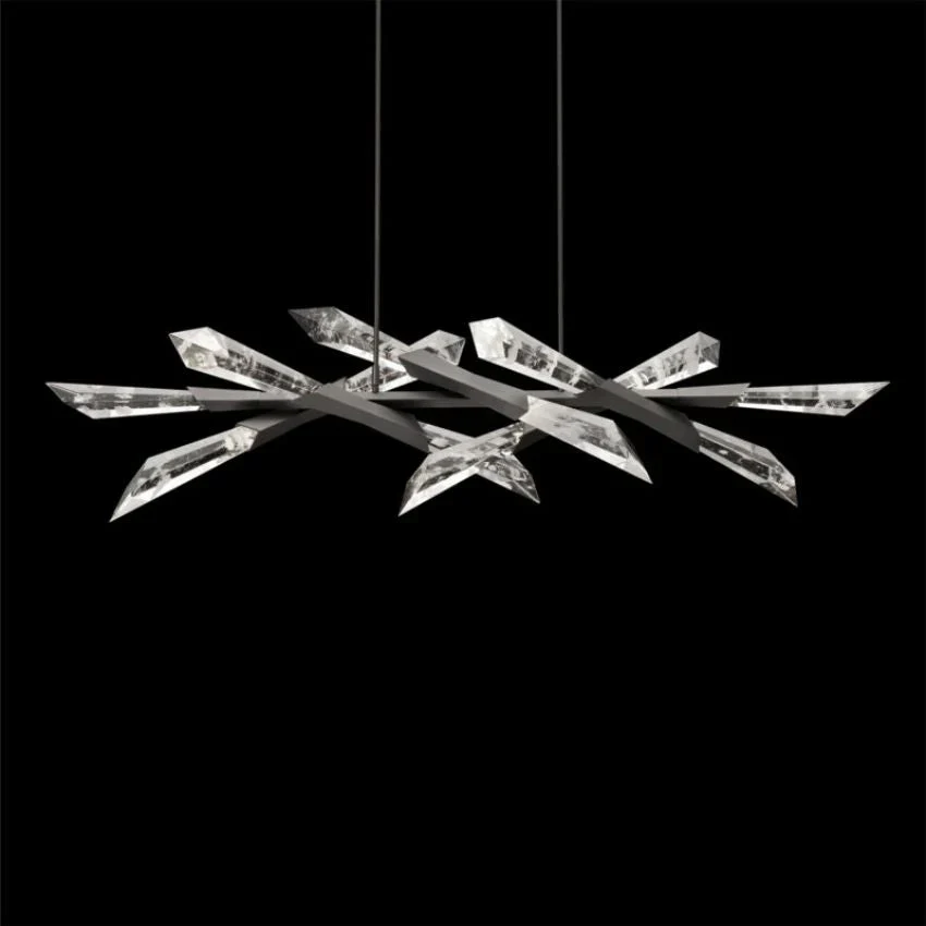 Solitude Quartz Rectangular Chandelier 60" - Image 3