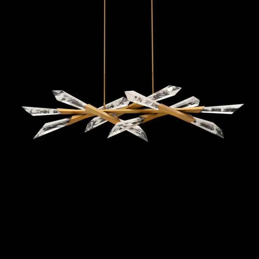 Solitude Quartz Rectangular Chandelier 60" - Image 4
