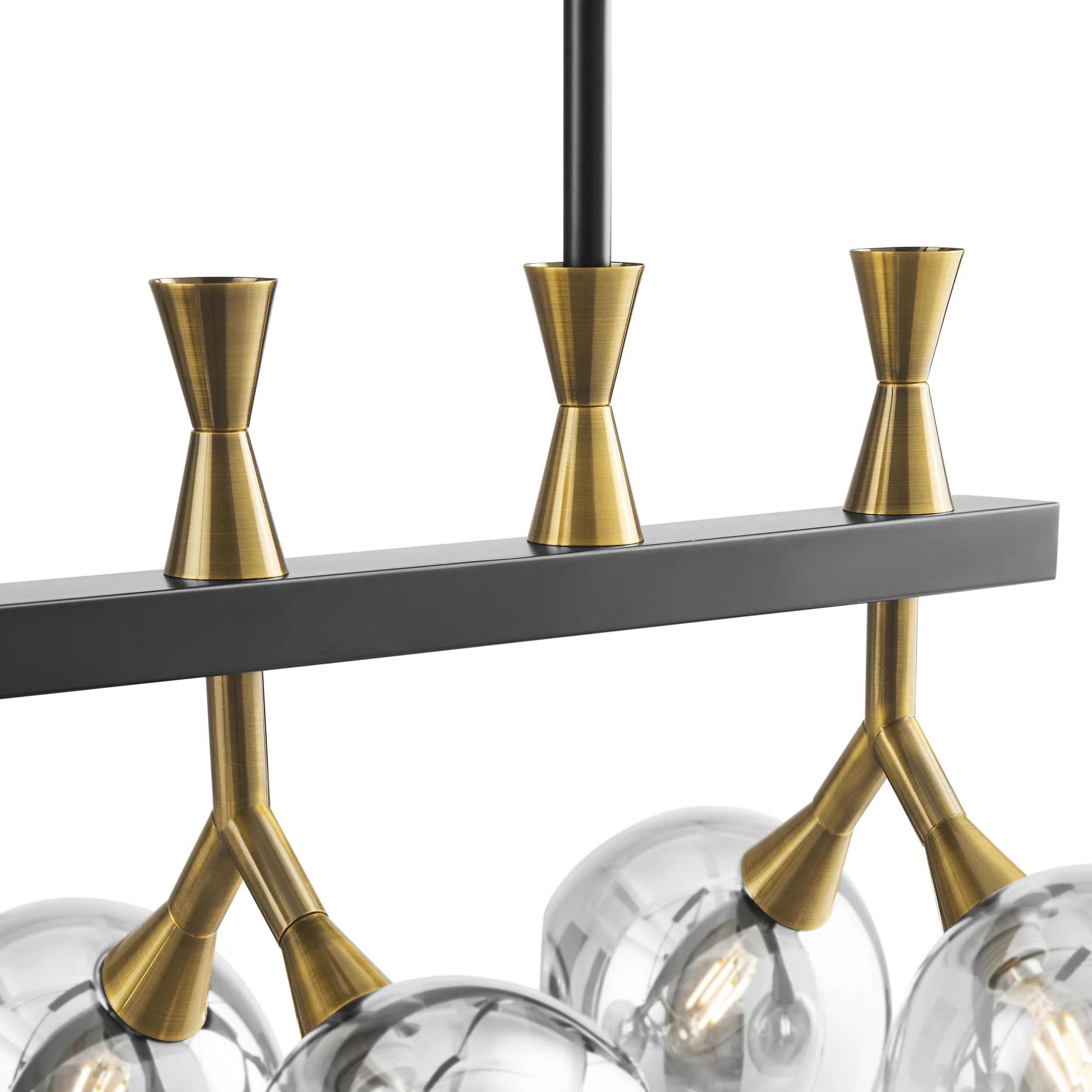Sonder Rectangular Gold and Black Chandelier - Image 4