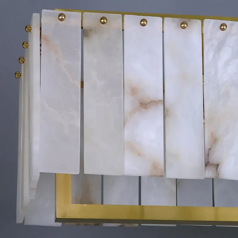 Spain Alabaster Rectangular Dining Room Chandeliers - Image 5