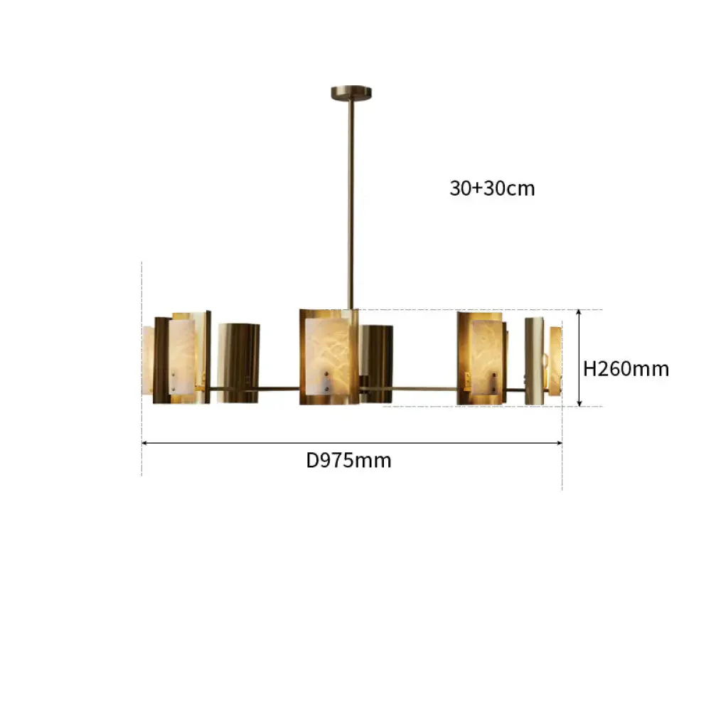 Spanish Alabaster Linear Chandelier - Image 10