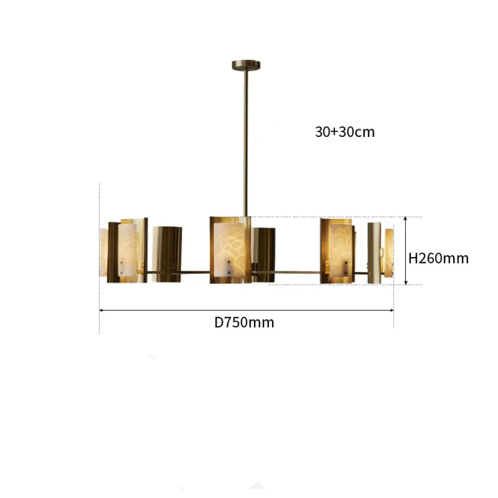 Spanish Alabaster Linear Chandelier - Image 9