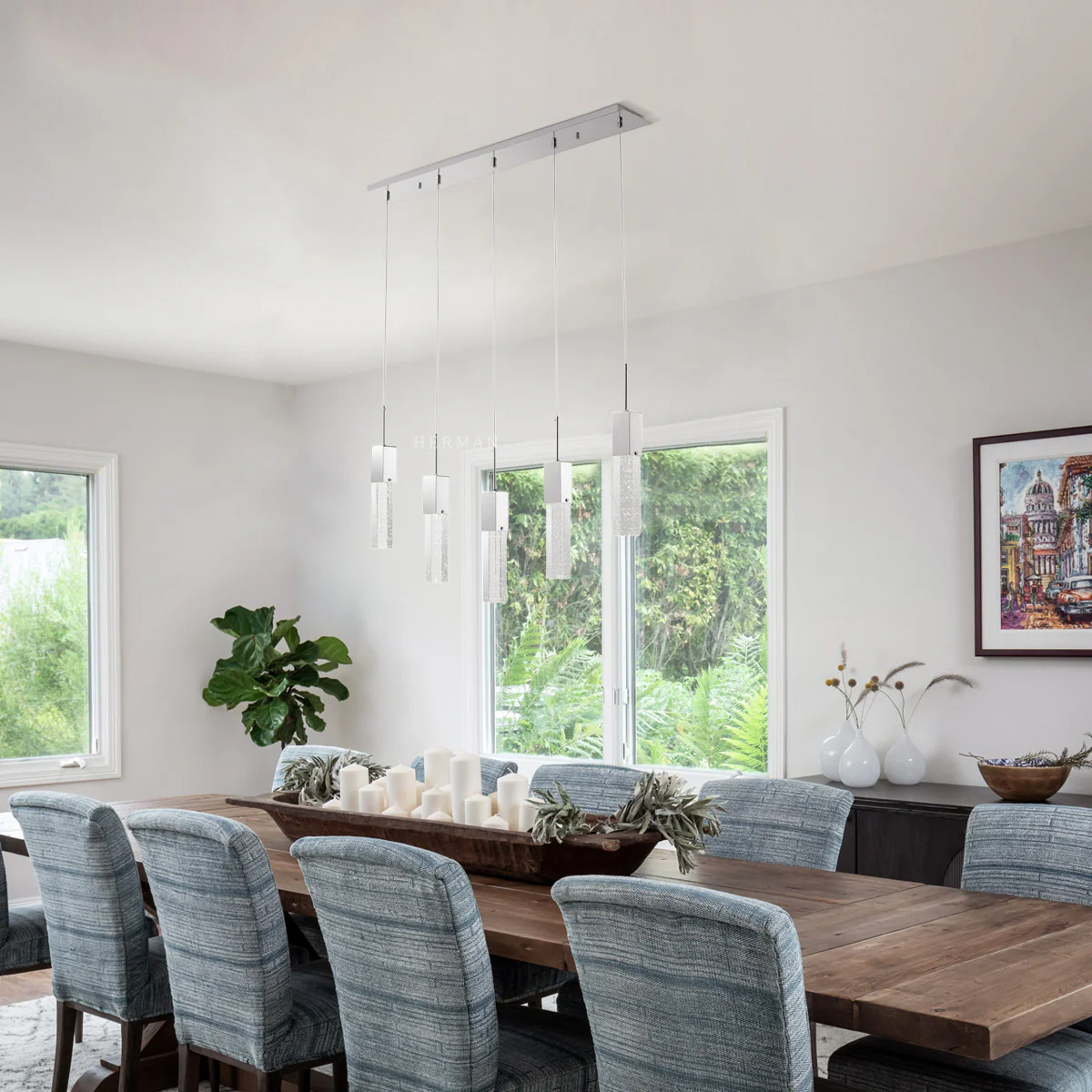 Sparkling Night Adjustable Crystal Chandelier // 5 Light - Image 2