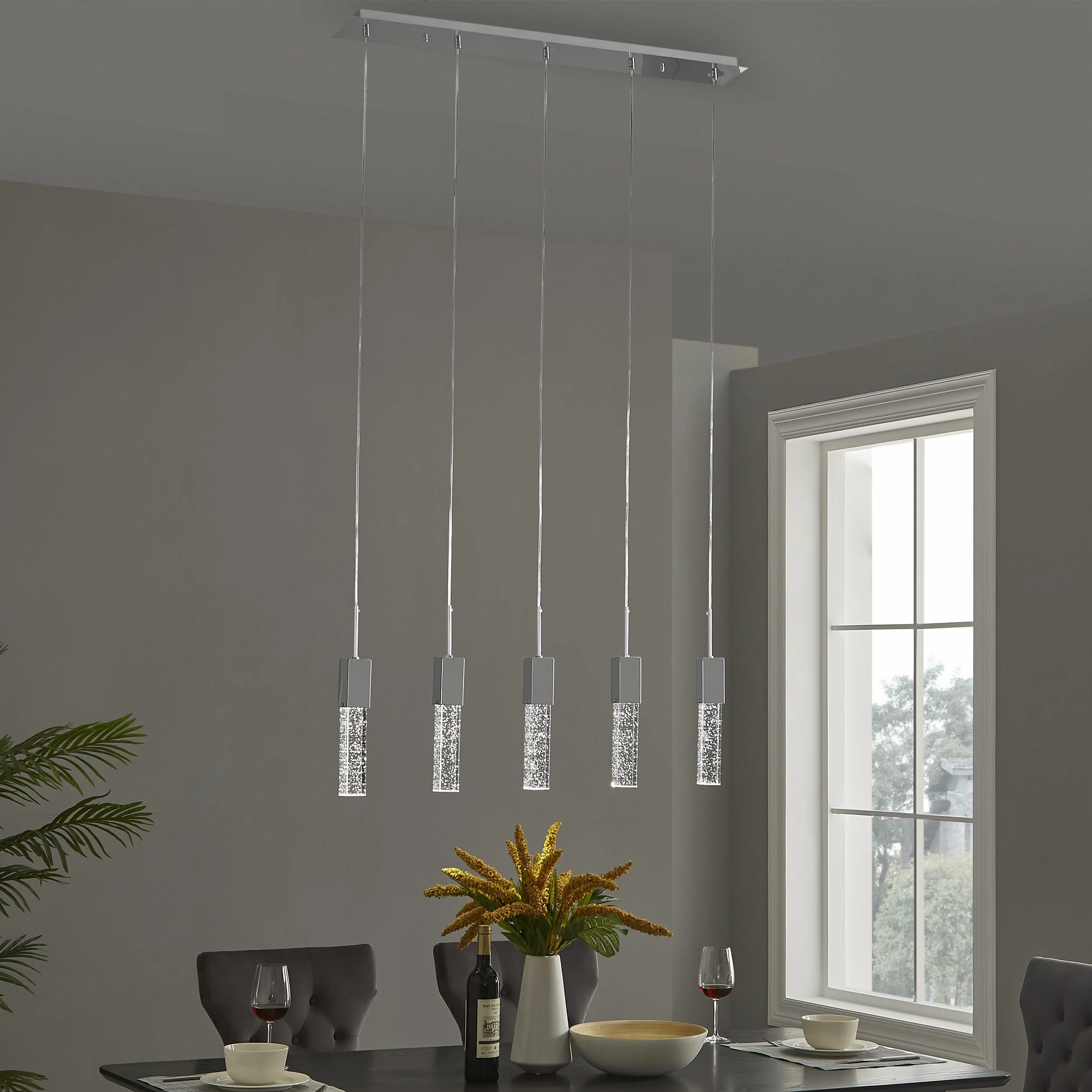 Sparkling Night Adjustable Crystal Chandelier // 5 Light - Image 4