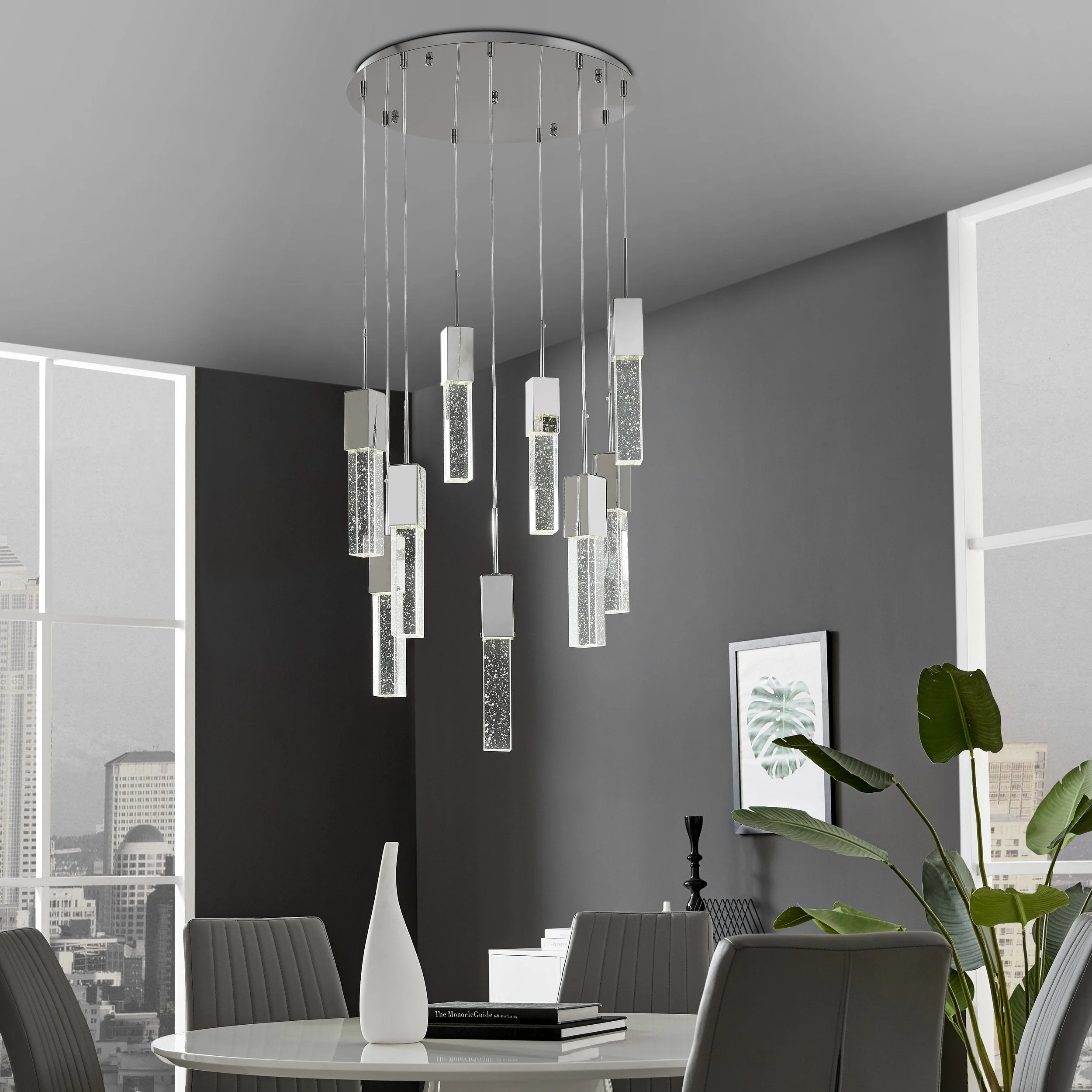 Sparkling Night Chandelier // 9 Light LED Spiral - Image 5