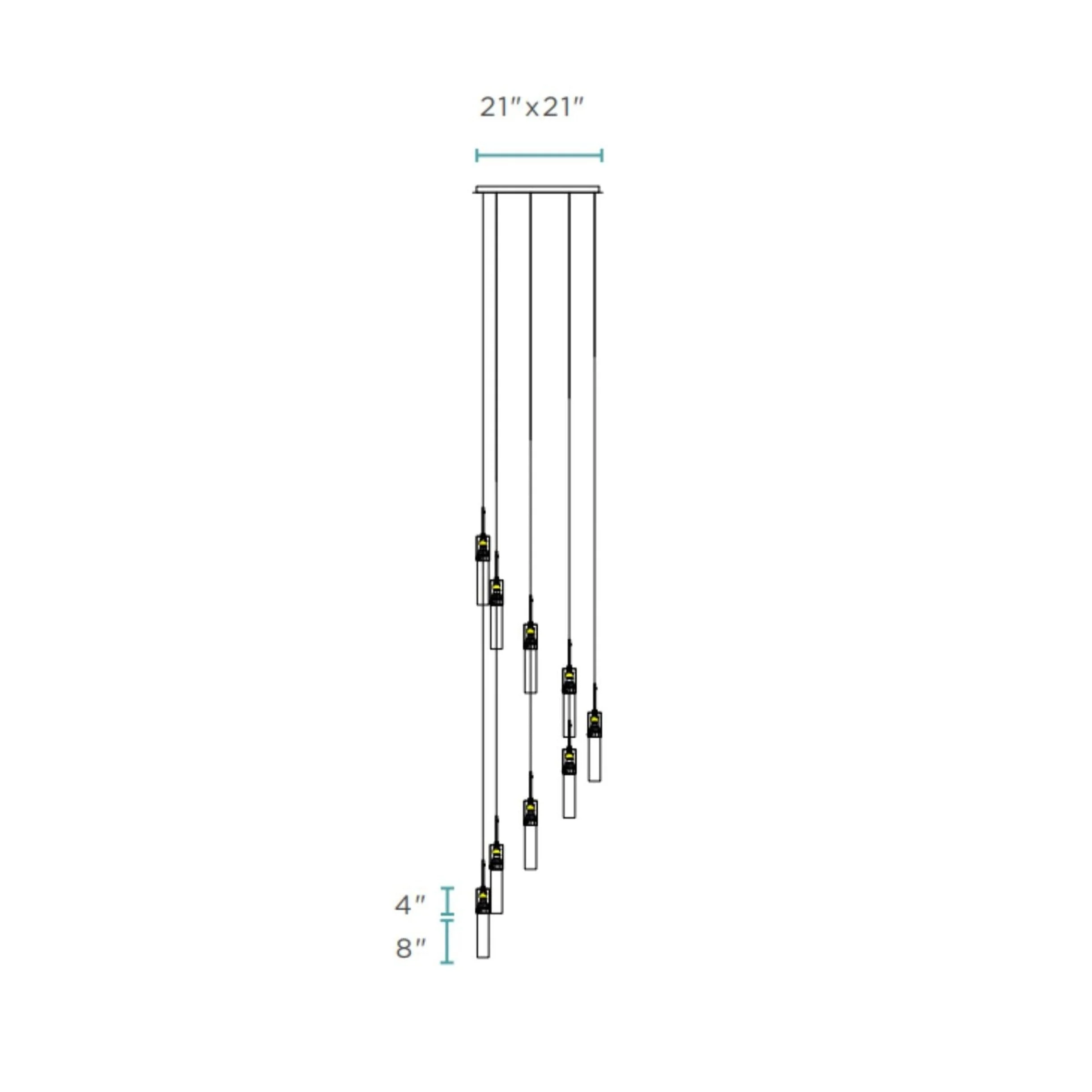 Sparkling Night Chandelier // 9 Light LED Spiral - Image 9
