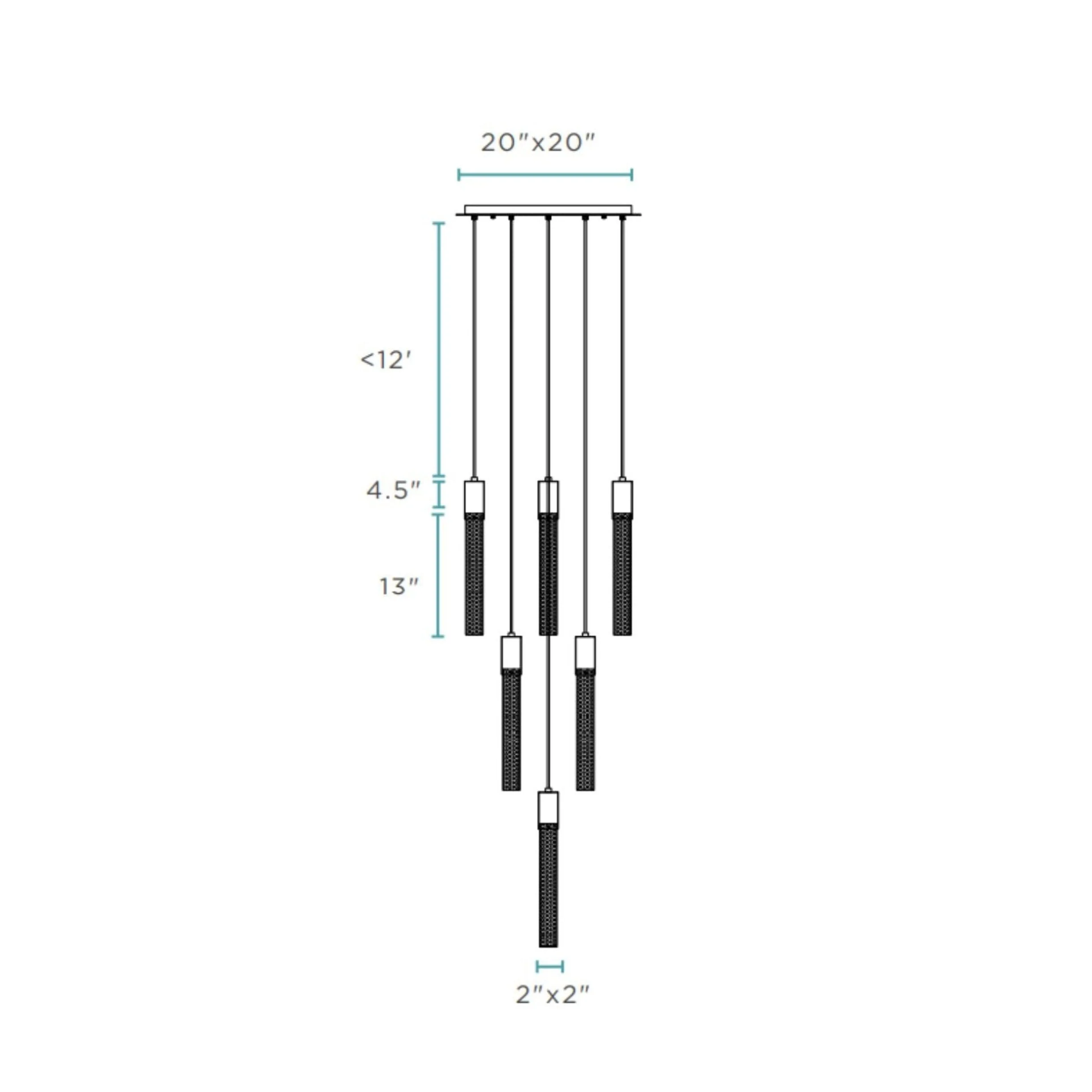 Sparkling Night Cylinder Chandelier// 13 Light - Image 11