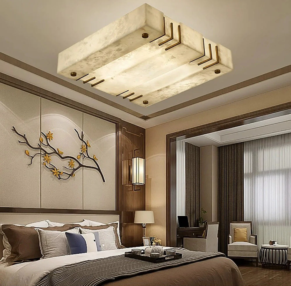 Square Alabaster Ceiling Lamps - Image 13