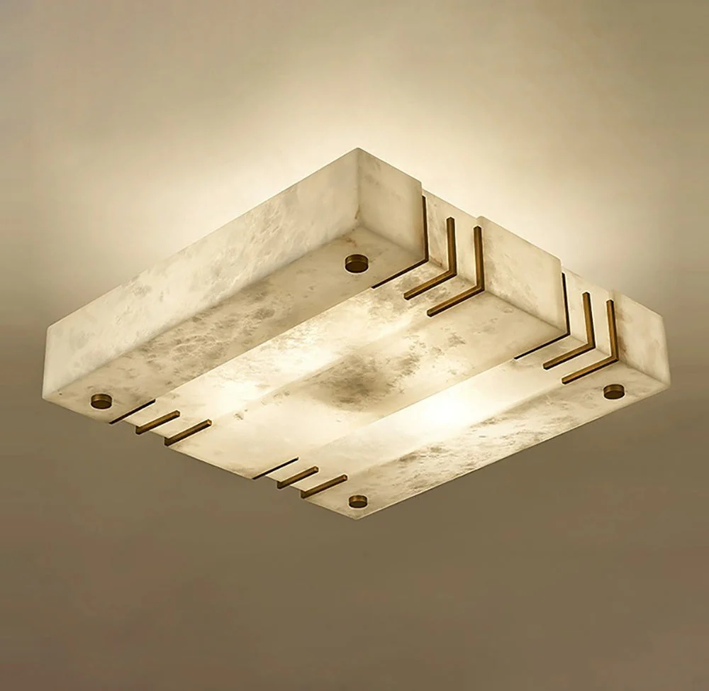 Square Alabaster Ceiling Lamps - Image 17