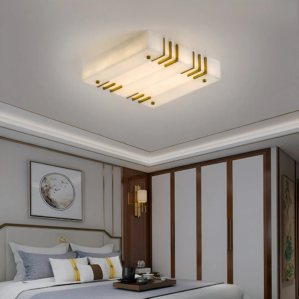 Square Alabaster Ceiling Lamps - Image 5