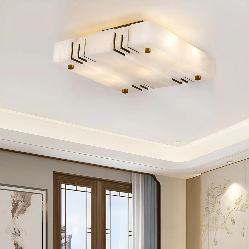Square Alabaster Ceiling Lamps - Image 6