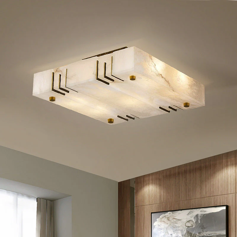 Square Alabaster Ceiling Lamps - Image 8