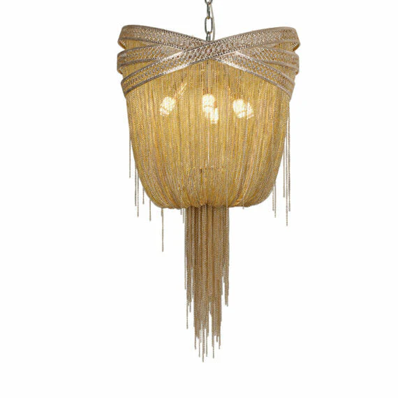 Stacking Rings Chain Tassel Pendant Chandelier - Image 8