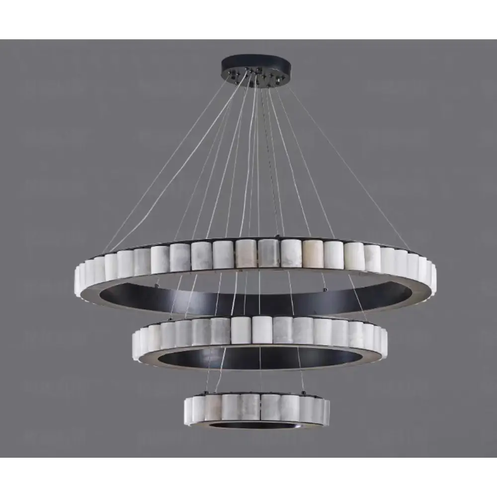 Tiered Alabaster Spiral Chandelier - Image 14