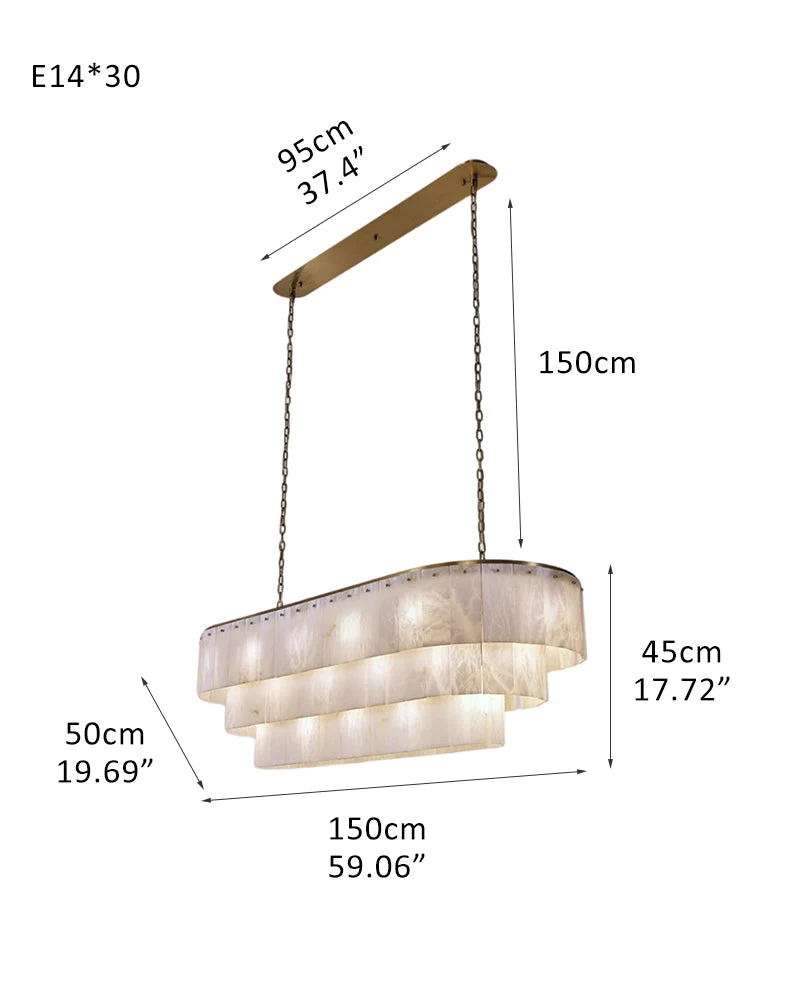 Stairwell Luxury Modern LED High Ceiling Large Alabaster Chandelier - Image 24
