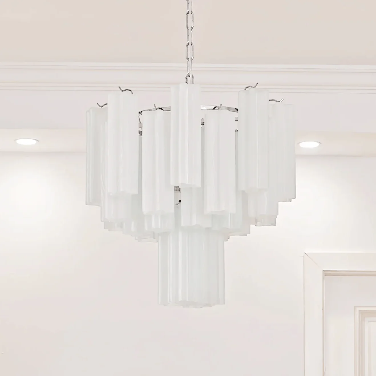 Frosted Glass Tubes Chandelier - Image 6