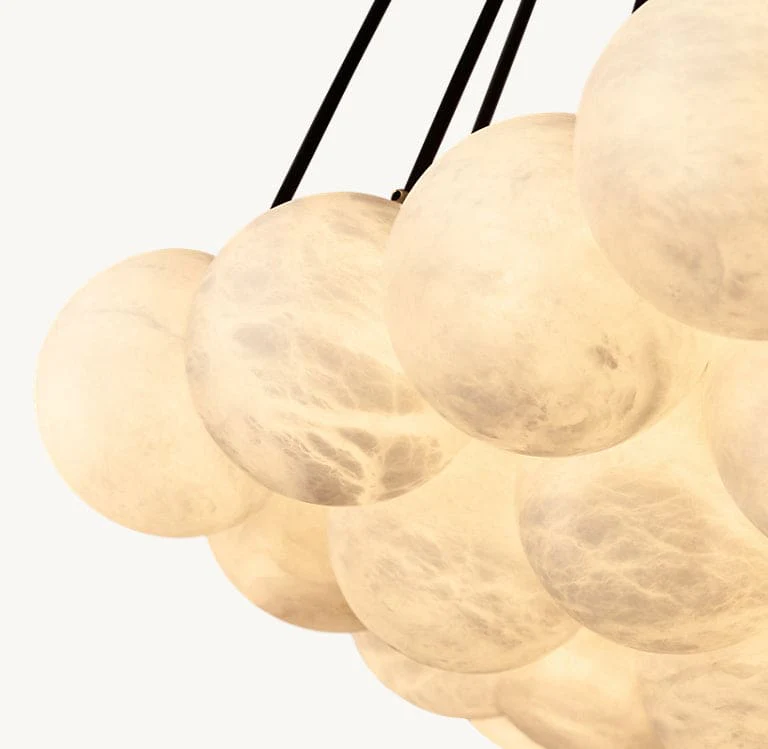 Stella Alabaster Chandelier, 61 Alabaster spheres - Image 4