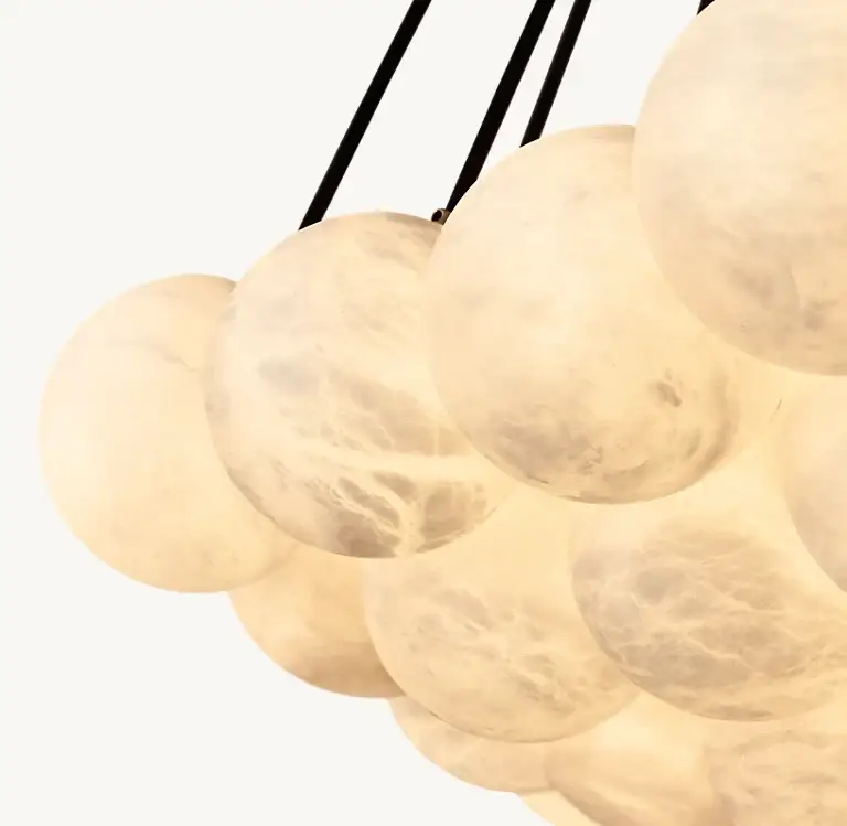 Stella Alabaster Chandelier, 61 Alabaster spheres - Image 5