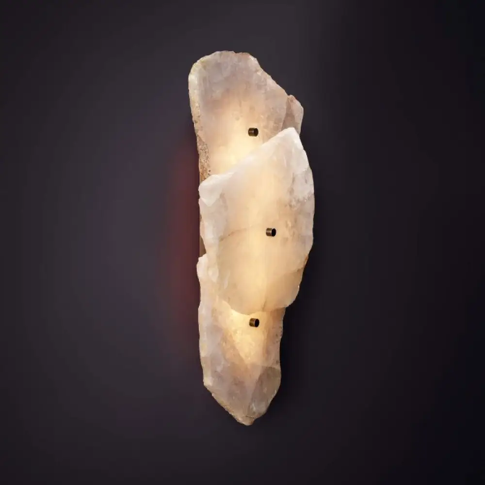 Raw Marble Wall Sconce - Image 2