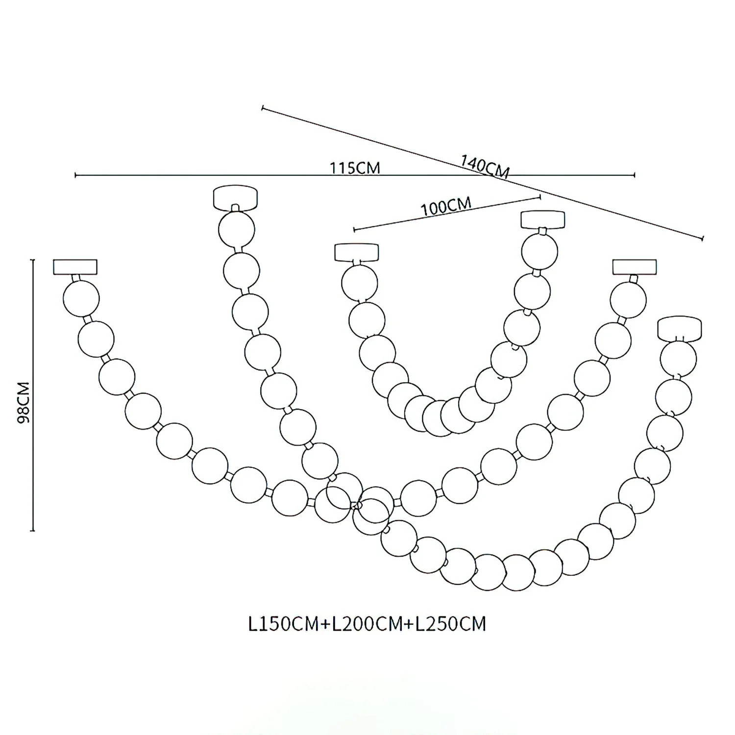 Strand Necklace Chandelier - Image 15